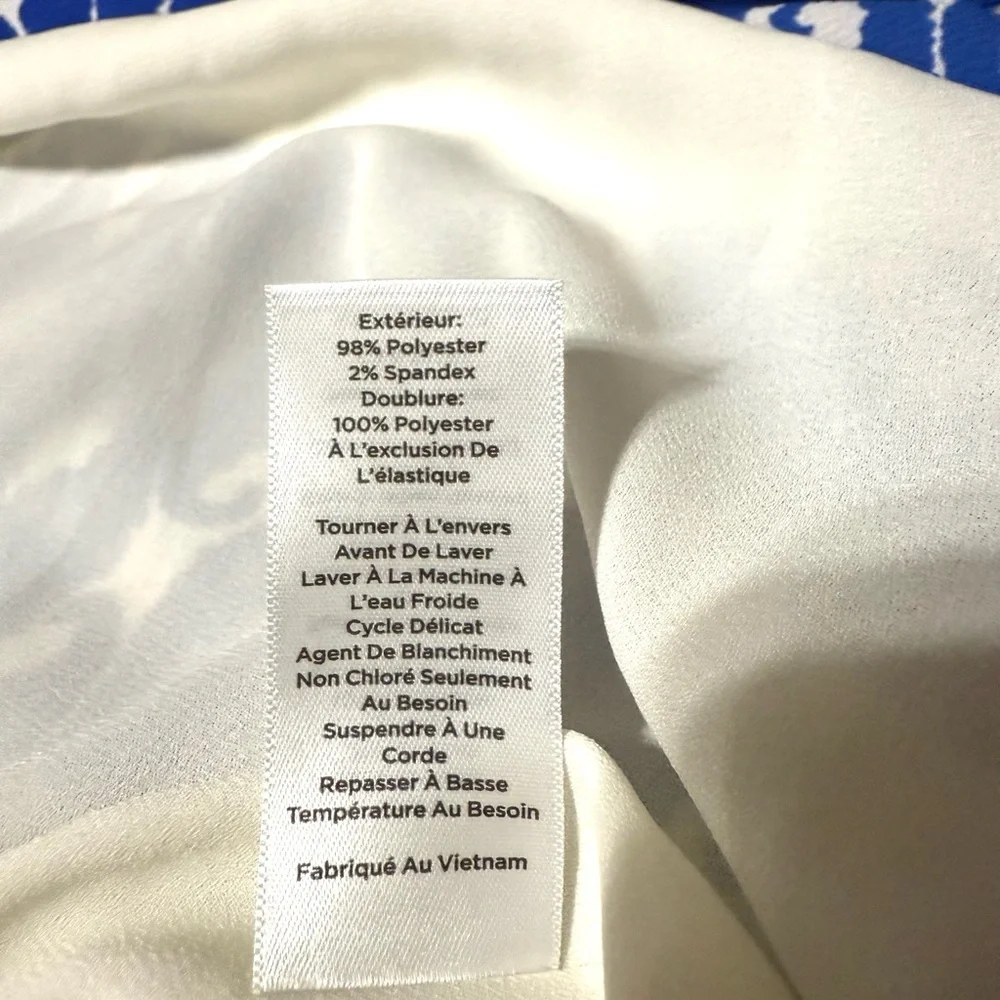 Talbots Size 8 Blue and White Midi Dress Romantic Casual Coastal Butterfly Fairy - Picture 9 of 11